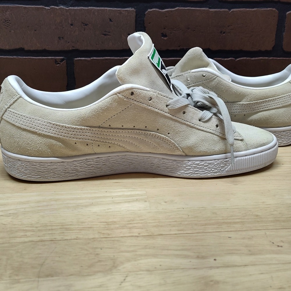 Puma Suede Classic XXI tan Puma White Lace Up Sneakers Men's Size 10.5 - Picture 9 of 16